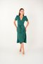 Crep Fabric Midi Dress - Emerald Green