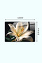 Glass Cutting Board with Black Background and White Lily Theme - Glass Cutting Board |   30cm X 40cm - 2