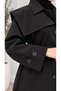 Belted Buttoned Seasonal Trench Coat - Black / M0118 - 3