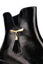 Tasseled Gold Accessory Thick Heeled Pointed Toe Women's Boots - 7