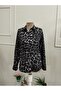 Women's long sleeve leopard print modal shirt blouse with collar and front button closure - 5