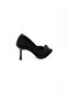 3450 Black Striped Heeled Evening Dress Women's Shoes - 4