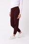 Defy's Women's Fleece Lined 3 Thread Regular Fit Elastic Waist and Cuffs Burgundy Jogger Sweatpants