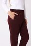 Defy's Women's Fleece Lined 3 Thread Regular Fit Elastic Waist and Cuffs Burgundy Jogger Sweatpants - 3