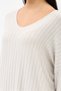 Beige Italian Self-Line Patterned Oversize Knitted Blouse with Shawl, Sizes 40 - 46 - 5
