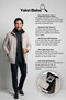 Men's Winter Stand Collar Pocketed Khaki Coat Bonded Fabric Classic Fit - M004 - 7