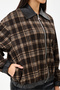 Women's Brown Italian Plaid Pattern Zippered Jacket Size 38 - 42 - 5