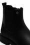 Women's Black Chelsea Boots – Elastic Zippered Thick Sole Casual Winter Boots - 8