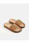 Women Beige Woven Flat Mules - 2