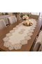 French Lace 60X160 Size Linen Gardenia Luxury Laced Runner