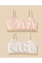 Senior Girls Pink Polka Dot And White Bras (Pack Of 2)