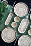 Cedar 16 Piece Porcelain Breakfast Set for 6 People - 4