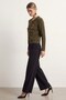Napoleon button long sleeve cardigan khaki - 3