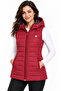 Women's Hooded Quilted Zipper Vest - 6