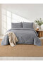 1-Piece Solid Comforter Grey, 90X100 Inches