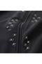 Black Stone Detailed Zippered Two-Thread Sports Robe - 3