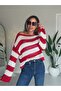 Striped Mercerized Navy Blue / Red
