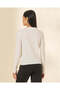 Girls White Embellished Knitted Polo Top - 3