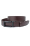 2-Pack Genuine Leather Automatic Buckle Men's Belt with No-Hole Rail - 3