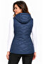 Women's Hooded Quilted Zipper Vest - 7