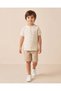 Boys Ivory Mandarin Collar Polo Shirt - 2