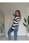 Striped Mercerized Navy Blue / Red - 2