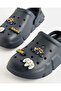 Boys Navy Clogs with Rubber Patch - 3