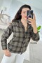 Stone Detailed Plaid Lumberjack Shirt 7K109 - 2