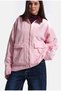 Women's 6W6-98 Oversize Velvet Fabric Leather Detailed Design Jacket - 6