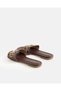 Women Brown Buckle Trim Mules - 3