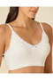 Women Cream V-Neck Rib Comfort Bras With Lace Detail (Pack Of 3) - 5