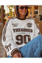 Oversize 90's Theaones Ribbon Printed Sweatshirt