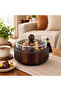 Wooden Candy Bowl with Acrylic Lid Brown - 18×10cm - 3