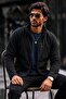 Men's Full Zipper Stand Collar Black Cardigan Fleece - 3