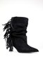 Suede Tasseled Cowboy Western Cowboy Women's Thin-Heeled Boots - 3