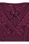 Large Size High Waist Floral Lace Bow Detailed Cotton Women's Panties - 3