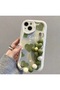 iPhone 13 Flower Charmli Patterned Ecru Color Case - 4