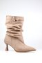 Suede Buckle Cowboy Western Cowboy Women's Thin-Heeled Boots - 5