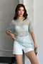 Sequin Mesh Blouse Mint - 3