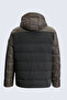 Khaki Dynamic Fit Judge Collar Hooded Puffer Jacket - 4