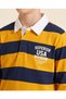 Senior Boys Yellow And Navy Striped Polo Shirt - 3