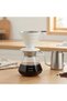 V60 White Ceramic Filter Coffee Brewing Set Steel Kettle and Steel Filter 600 ml
