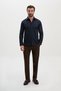 Straight Slim Fit Large Collar Classic Long Sleeve Men's Shirt Navy Blue - 27166.26K - 3