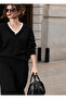 BLACK KNIT TOP AND BOTTOM SET - 4