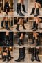 Ruche Gathered Pointed Toe Thin Heeled Women's Boots - 8