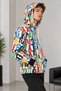 Men's Colorful Letter Patterned Hooded Sweatshirt Casual Hoodie with Kangaroo Pocket - 2