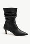 Ruche Gathered Pointed Toe Thin Heeled Women's Boots - 2