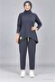 Women's Two-Thread Viscose Two-Thread Fabric Double Suit with Arma Detail - 5