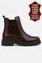 Genuine Leather Women's Boots Chelsea Boots Elastic Thick Sole Daily Comfortable Ankle Boots