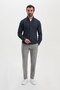 Textured Slim Fit Stand Collar Wool Blend Lumberjack Men's Shirt Navy Blue - 27163.26K - 3